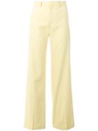 Joseph Flared High-waisted Trousers - Yellow