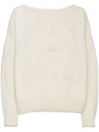 Loewe Cashmere Jumper With Tonal Logo Intarsia - Neutrals