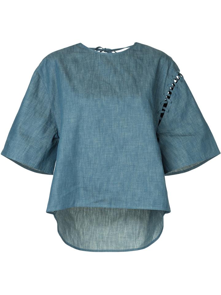 Maison Mihara Yasuhiro Wide Sleeved Denim T-shirt - Blue