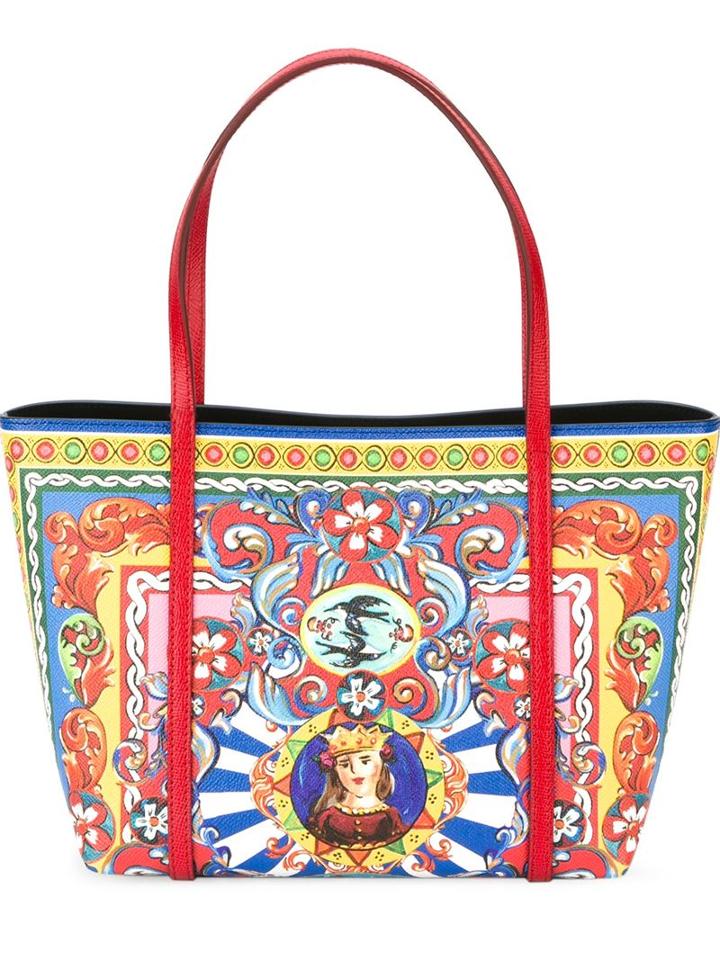 Dolce & Gabbana Carretto Siciliano Print Tote