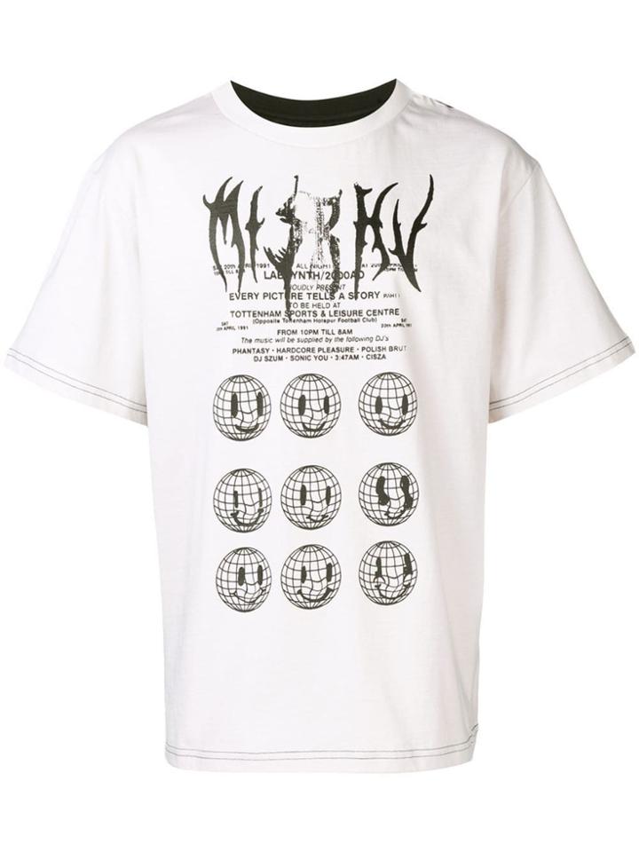 Misbhv Contrasting Panel Graphic T-shirt - Black