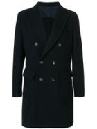 Dell'oglio Straight-fit Button Up Coat - Blue