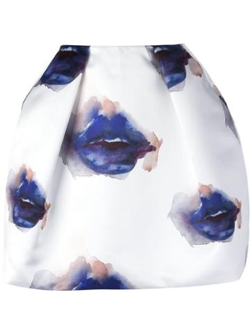 Msgm Lips Print Skirt
