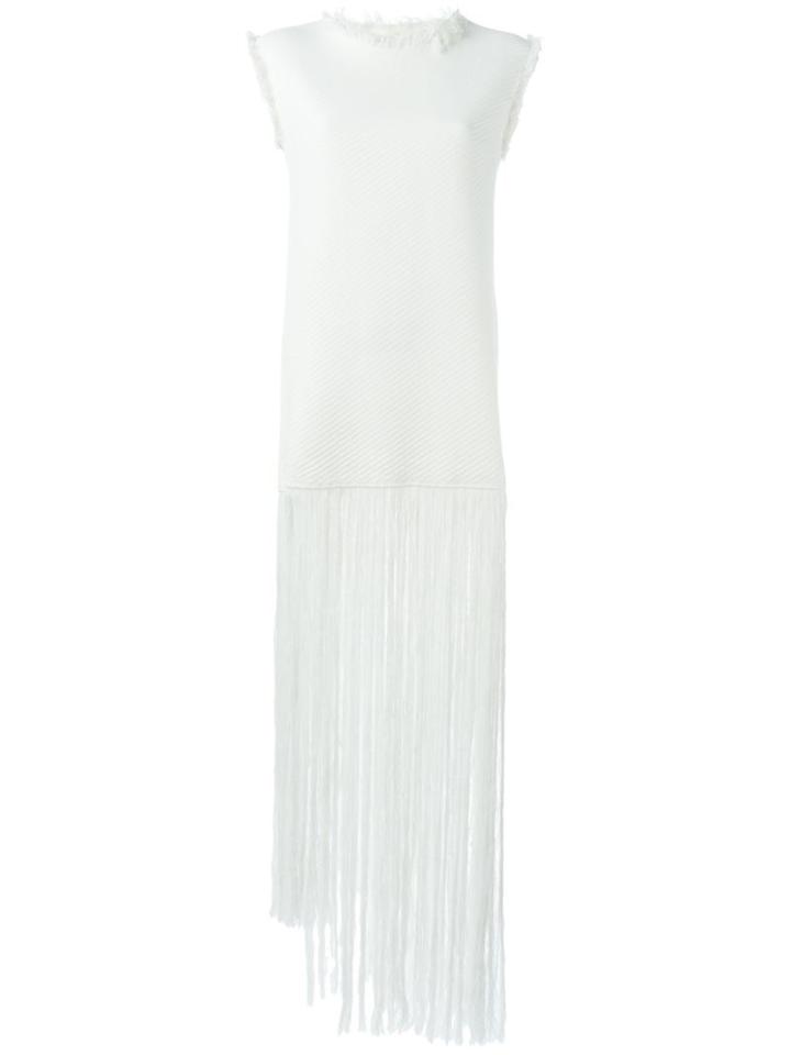 Ports 1961 Fully Fashioned Knitted Dress, Women's, Size: S, White, Cotton