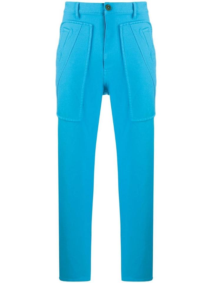 Comme Des Garçons Shirt Wide-leg Cargo Trousers - Blue