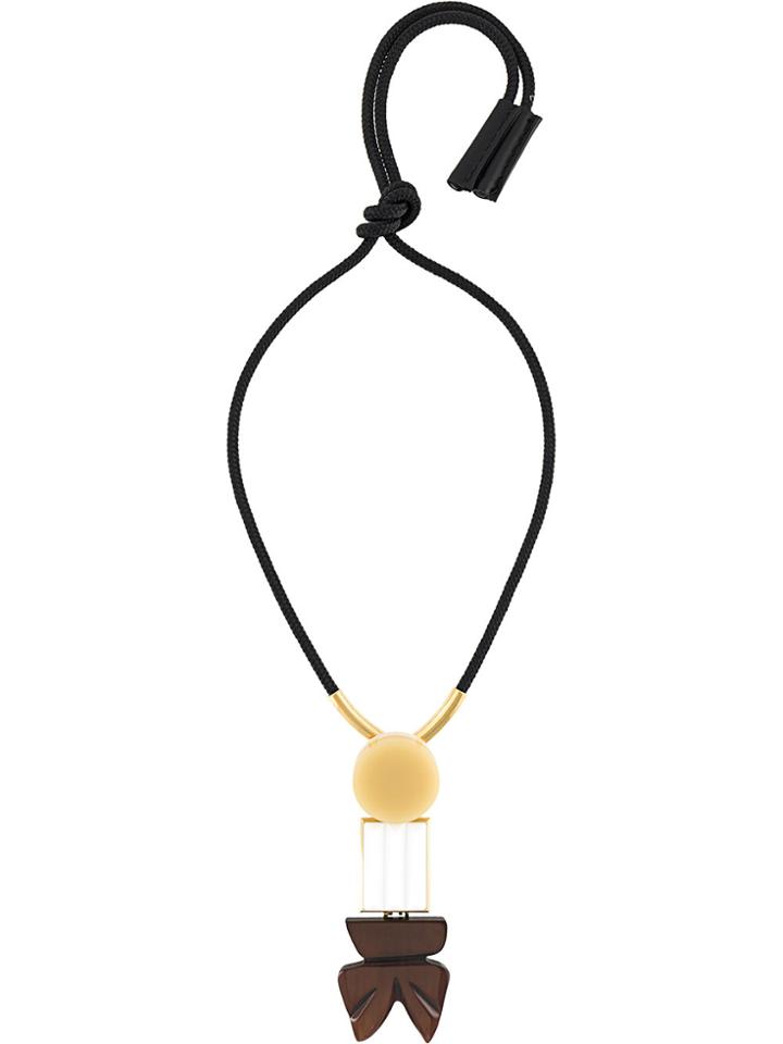 Marni Totem Whale Fin Statement Necklace - Nude & Neutrals