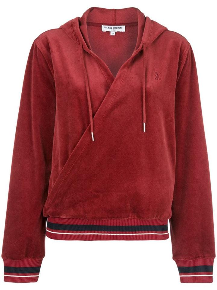 Opening Ceremony Loose-fit Wrap-style Hoodie - Red