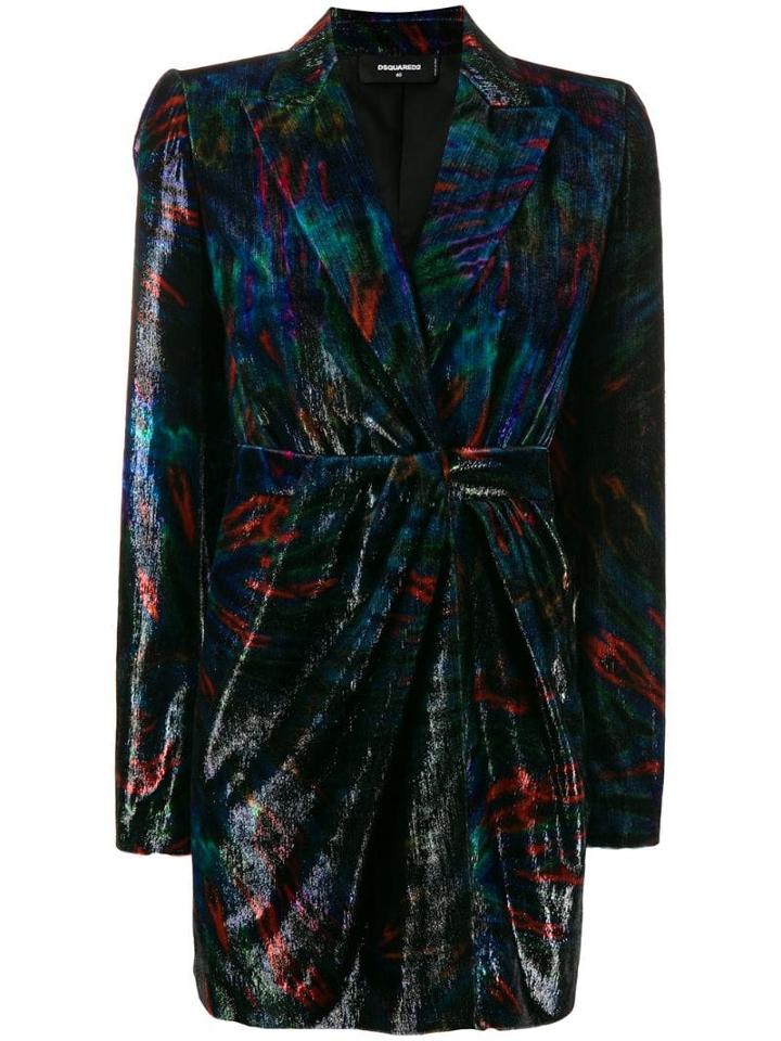 Dsquared2 Velvet Suit Jacket Dress - Black