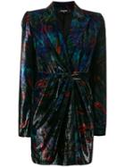Dsquared2 Velvet Suit Jacket Dress - Black