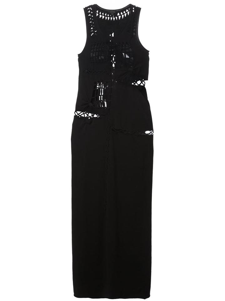 Jean Paul Gaultier Vintage Macrame Dress, Women's, Size: 40, Black