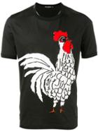 Dolce & Gabbana Cockerel Print T-shirt, Men's, Size: 50, Black, Cotton