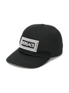 Young Versace Teen Logo Embroidered Cap - Black