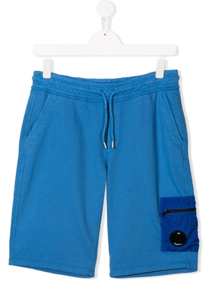 Cp Company Kids Jersey Lens Shorts - Blue