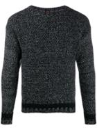 Mp Massimo Piombo Contrast Stripe Sweater - Black