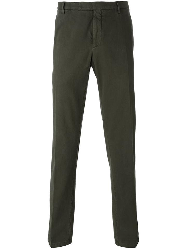 Boglioli Regular Trousers, Men's, Size: 52, Green, Cotton/spandex/elastane