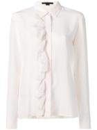 Stella Mccartney Ruffle Lace Placket Shirt - Nude & Neutrals