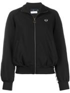 Fred Perry Embroidered Logo Bomber Jacket - Black