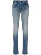 Saint Laurent Faded Skinny Jeans - Blue