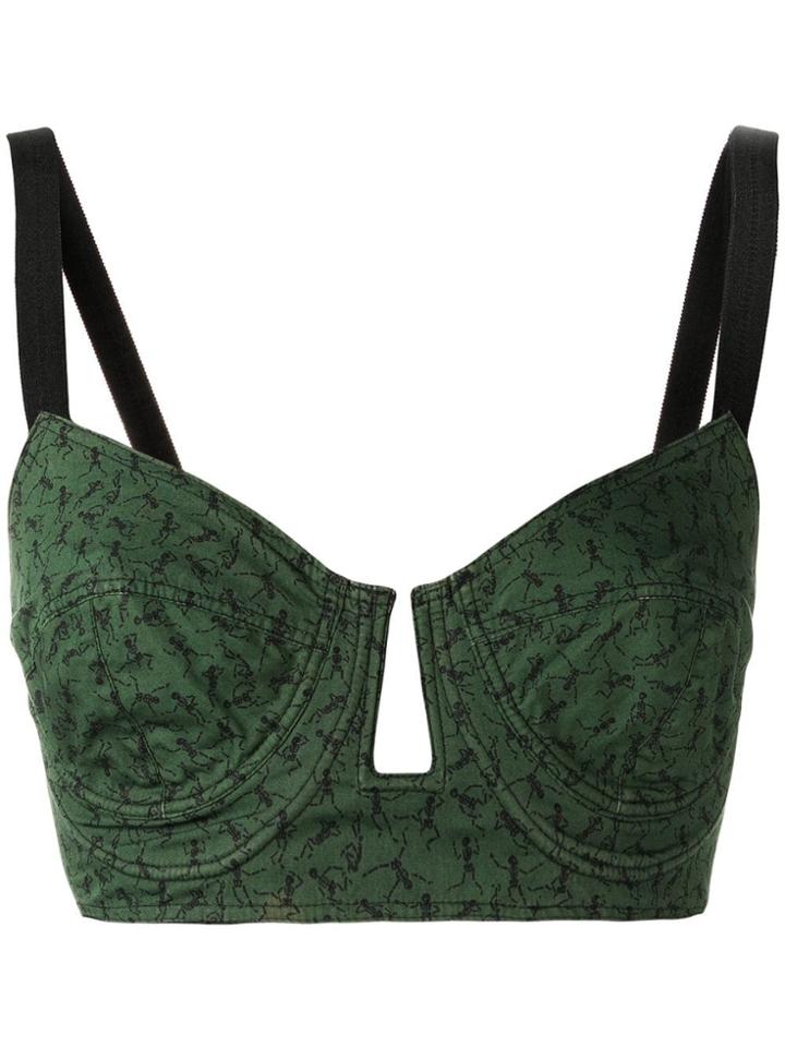 Jean Paul Gaultier Vintage 1990 Junior Gaultier Bralet - Green