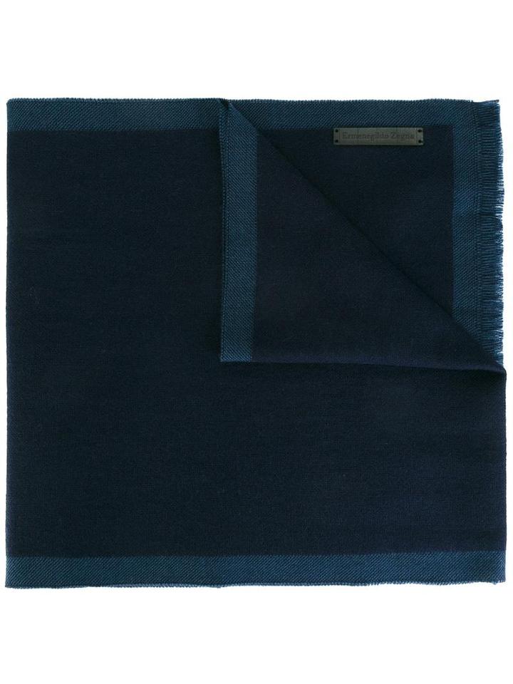 Ermenegildo Zegna Two-tone Scarf, Men's, Blue, Wool