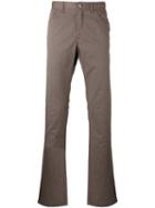 Brioni Tapered Trousers, Men's, Size: 34, Brown, Cotton/spandex/elastane/polyester