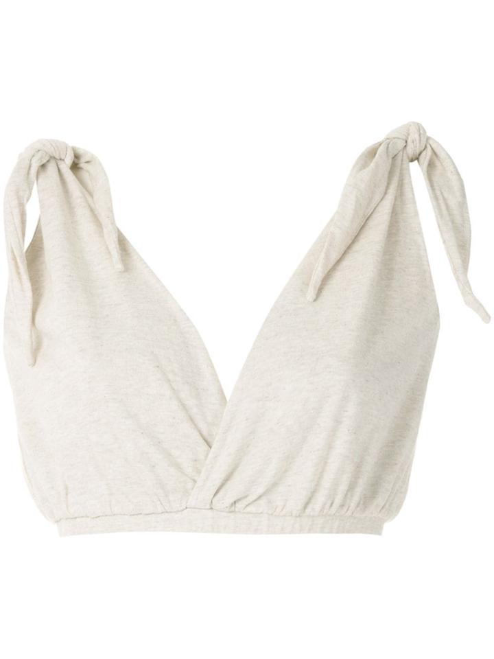 Framed Top Cropped Cotton Knot Framed - Neutrals