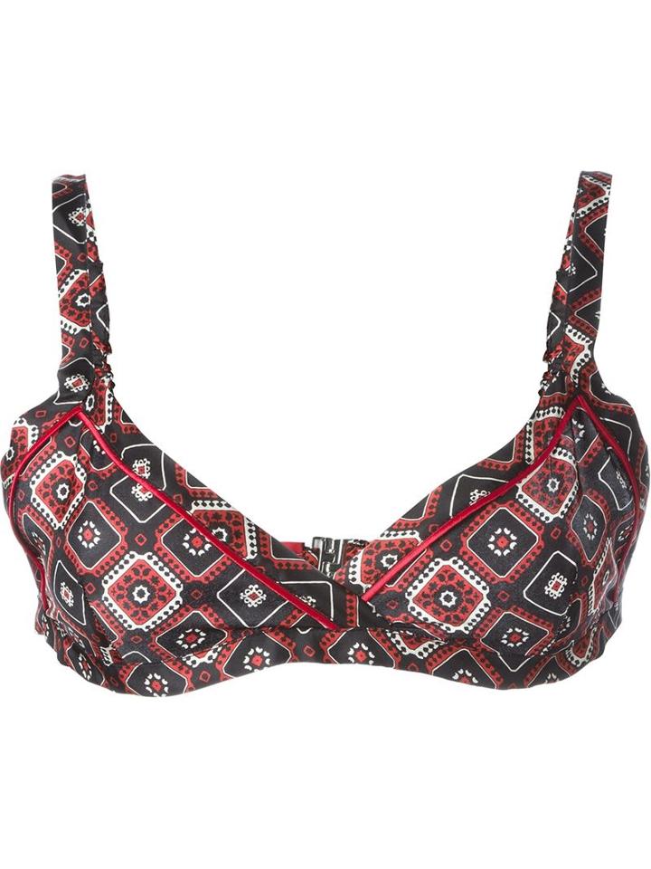 For Restless Sleepers Geometric Print Bra