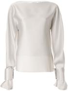 Christopher Esber Slit Long-sleeve Blouse - Silver