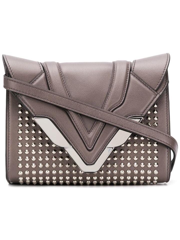 Elena Ghisellini Felix Studded Clutch - Grey