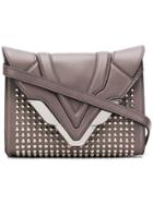 Elena Ghisellini Felix Studded Clutch - Grey
