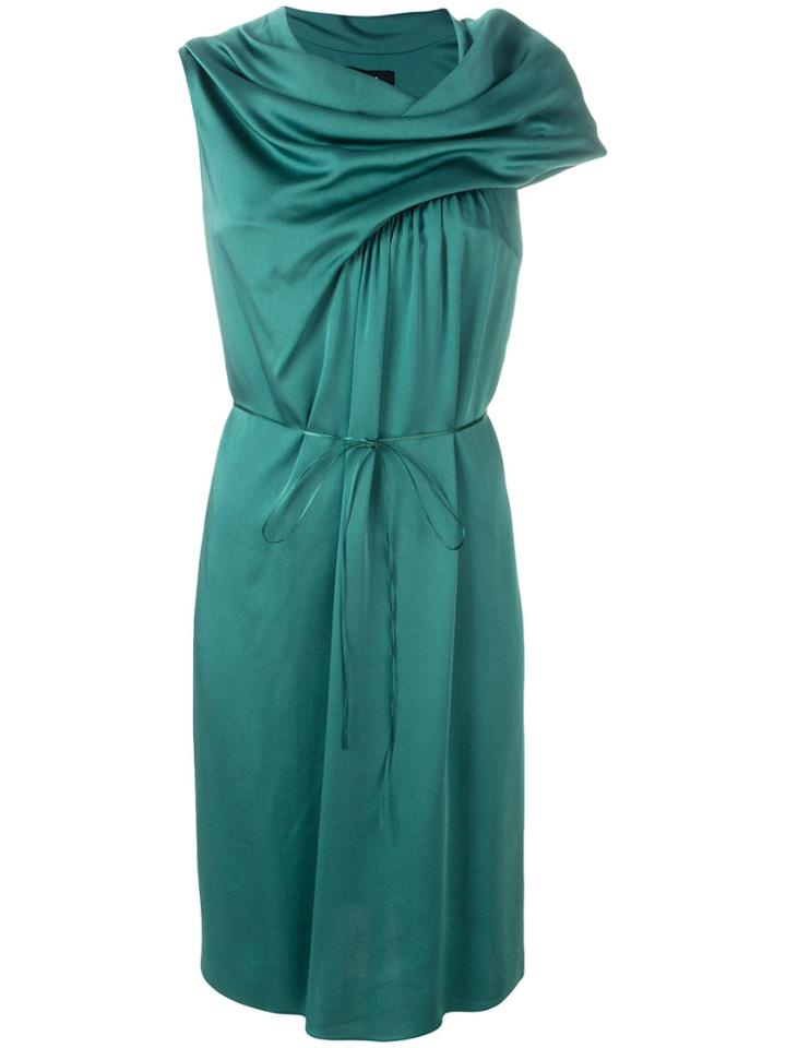 Paule Ka Draped Detail Dress - Green