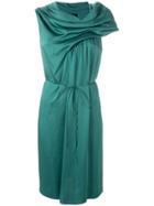 Paule Ka Draped Detail Dress - Green