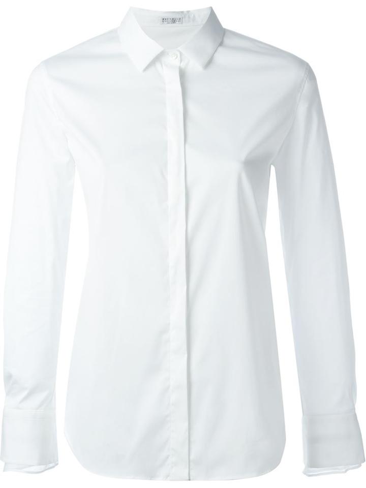 Brunello Cucinelli Beaded Cuff Shirt