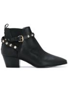 Twin-set Studded Ankle Boots - Black