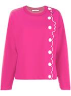 Vivetta Button Detail Sweatshirt - Pink & Purple