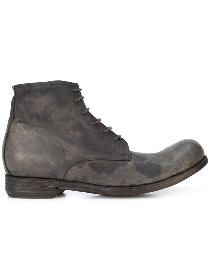 A Diciannoveventitre Lace Up Ankle Boots - Grey