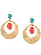 Goossens Byzance Circle Drop Earrings - Gold