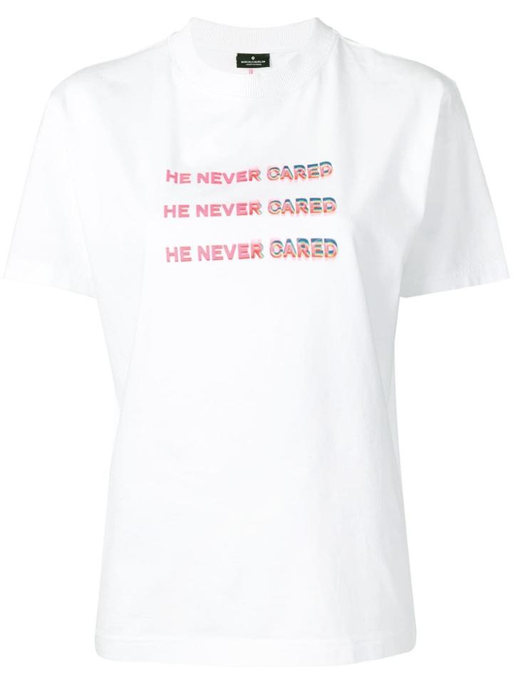 Marcelo Burlon County Of Milan He Never Cared T-shirt - White