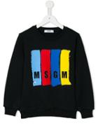 Msgm Kids - Logo Print Sweatshirt - Kids - Cotton - 4 Yrs, Black