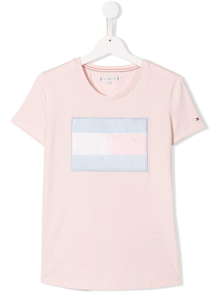 Tommy Hilfiger Junior Logo Patch T-shirt - Pink