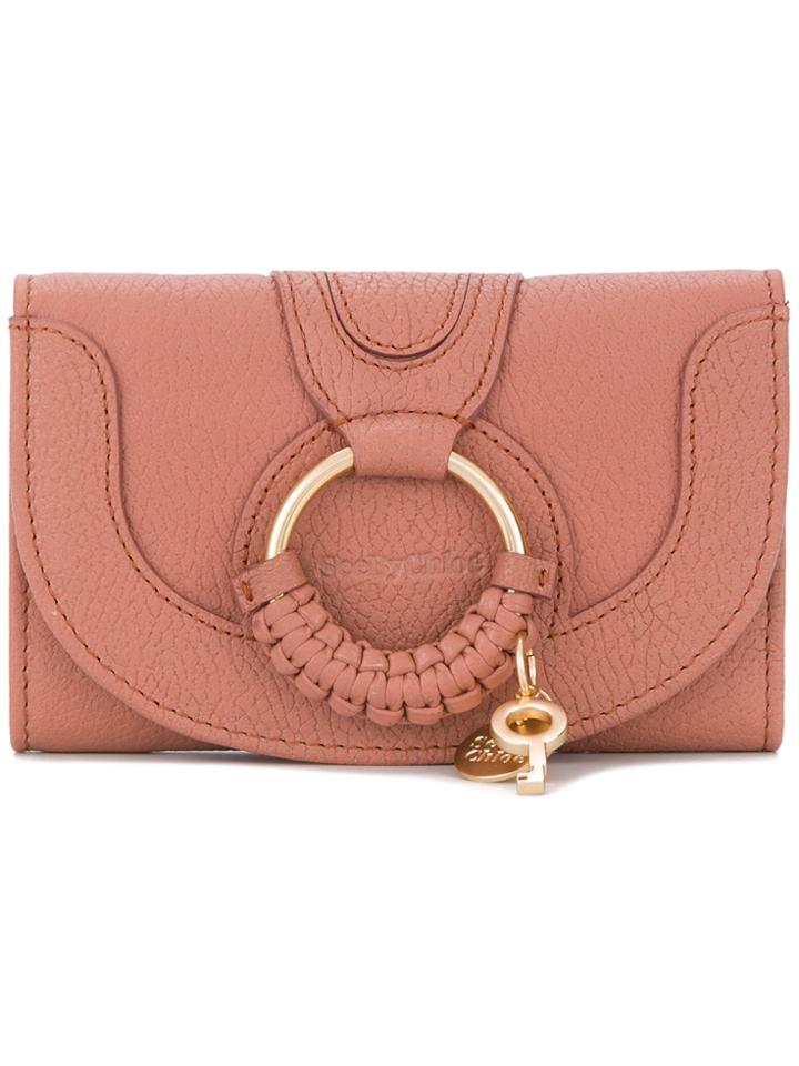 See By Chloé Hana Leather Wallet - Pink & Purple