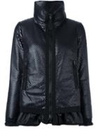 Moncler Snakeskin Effect Padded Jacket, Women's, Size: I, Black, Polyamide/polyester/goose Down