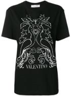 Valentino Peacock Print T-shirt - Black