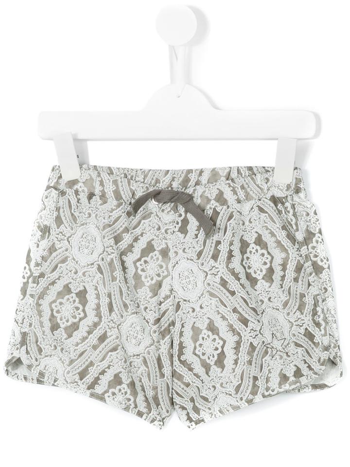 Tocotò Vintage - Printed Swim Shorts - Kids - Cotton/polyester - 3 Yrs, Grey