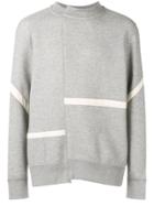 Sacai Asymmetrical Jersey Sweater - Grey