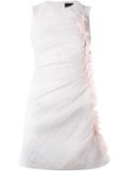Simone Rocha Ruffled Fitted Cloqué Dress, Women's, Size: 8, Pink/purple, Acetate/acrylic/polyester/nylon