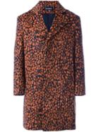 Misbhv Leopard Print Coat, Men's, Size: Medium, Yellow/orange, Cotton/polyester/acetate/polyacrylic