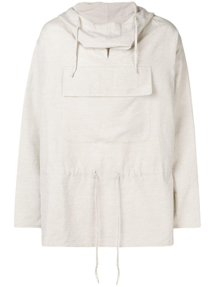 Jacquemus Drawstring Waist Hooded Jacket - Neutrals