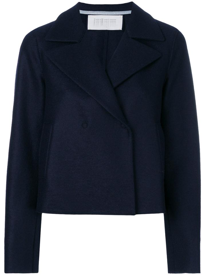 Harris Wharf London Wide Lapel Blazer - Blue