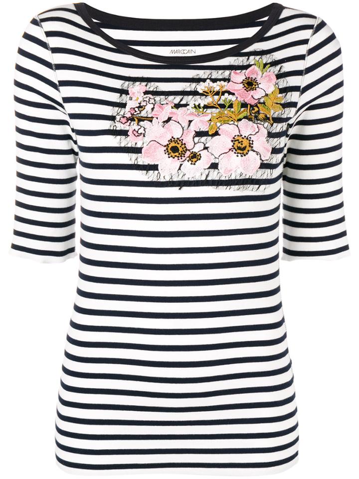 Marc Cain Striped T-shirt - Blue